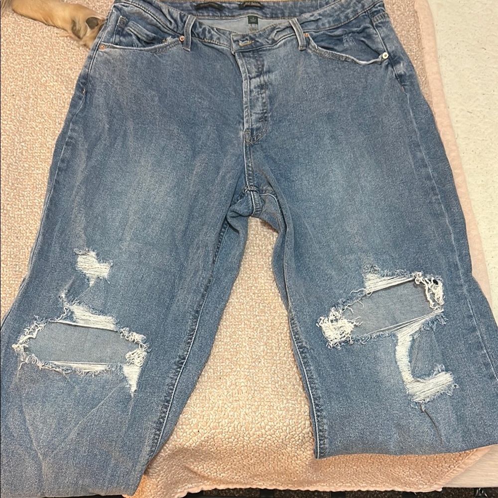 Women’s Target Blue Distressed Baggy Jeans